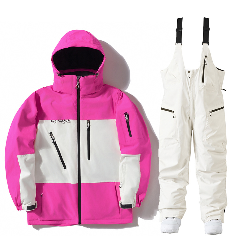 Suit Set Outdoor Windproof And Waterproof Snowboard Alpine Ski Jacket And Pants