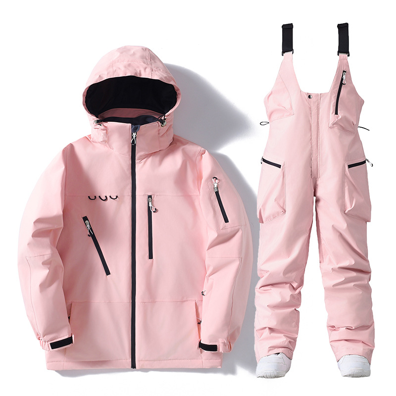 Suit Set Outdoor Windproof And Waterproof Snowboard Alpine Ski Jacket And Pants