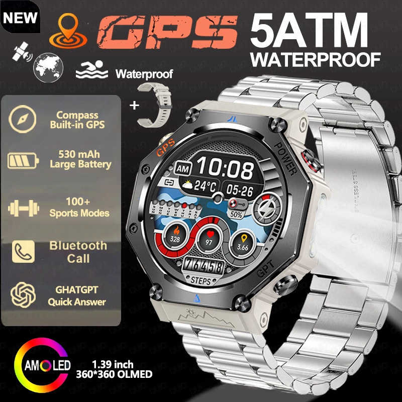 Multifunctional Outdoor Flashlight Smart Waterproof Watch